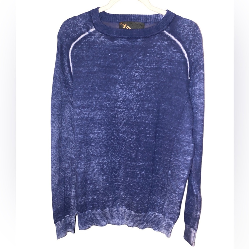 Helix Mens Crewneck Sweater Blue Size XL